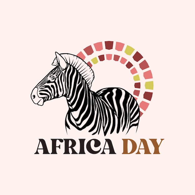 Diseño del día africano con animales.