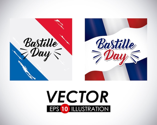 Vector diseño del día de la bastilla