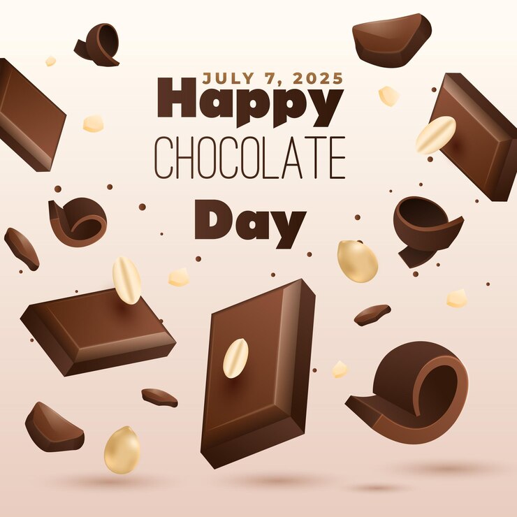 Diseño del Día Feliz del Chocolate Adhesivo de bandera