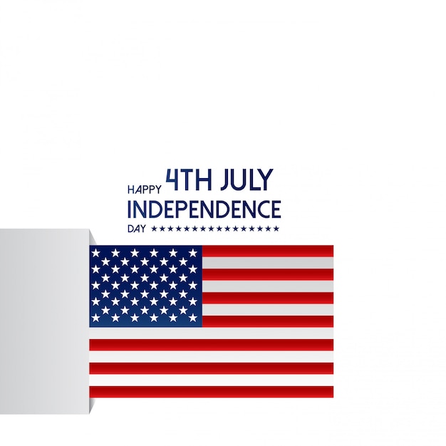 Diseño del día de la independencia de Estados Unidos con fondo claro y vector de diseño creativo