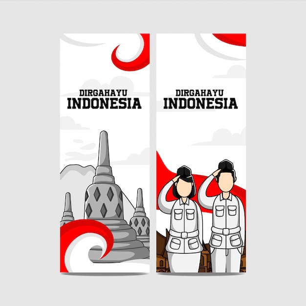 Diseño del día de la independencia de indonesia