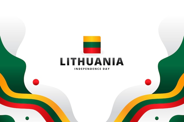Vector diseño del día de la independencia de lituania momento nacional