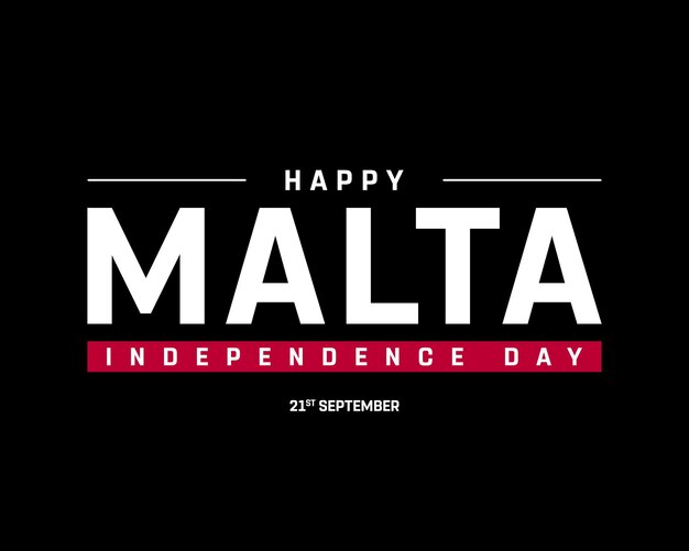 Diseño del Día de la Independencia de Malta Diseño de la Bandera de Malta Me encanta Malta Diseños vectoriales editables de Malta Icon