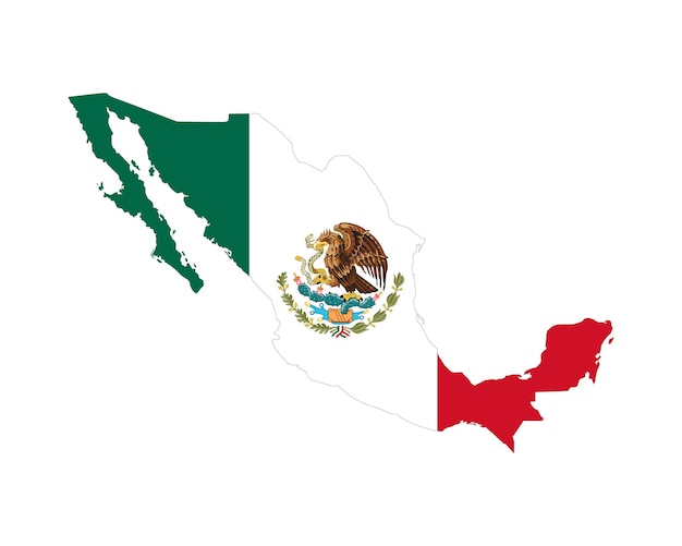 Diseño del Día de la Independencia de México Diseño de la Bandera Nacional de México Me encanta el ícono de la ilustración vectorial de México