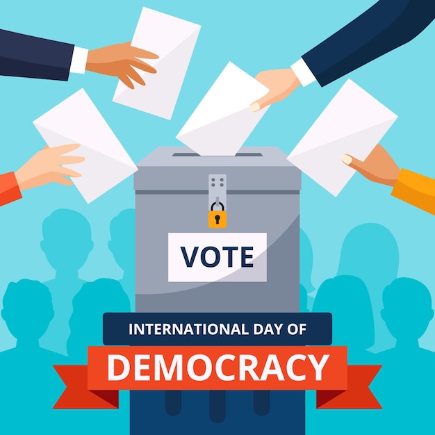 Diseño del día internacional de la democracia.