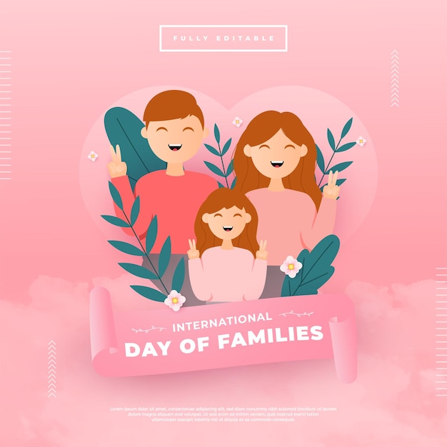 Diseño del día internacional de las familias.