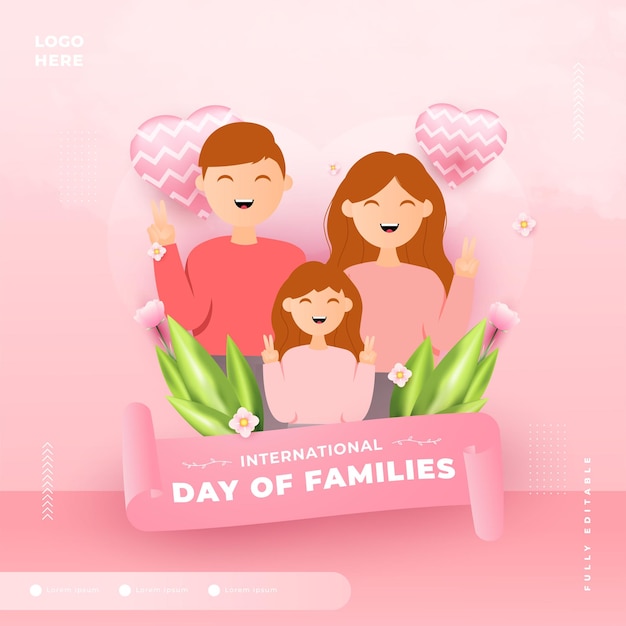 Diseño del día internacional de las familias.