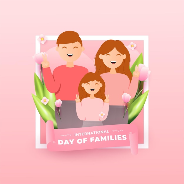 Diseño del día internacional de las familias.