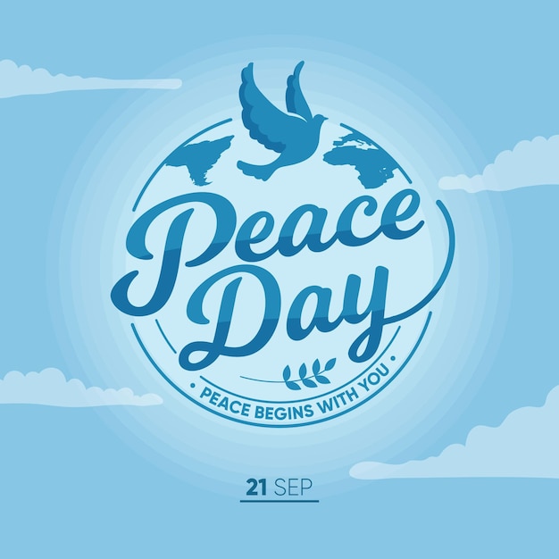 Vector diseño del día internacional de la paz