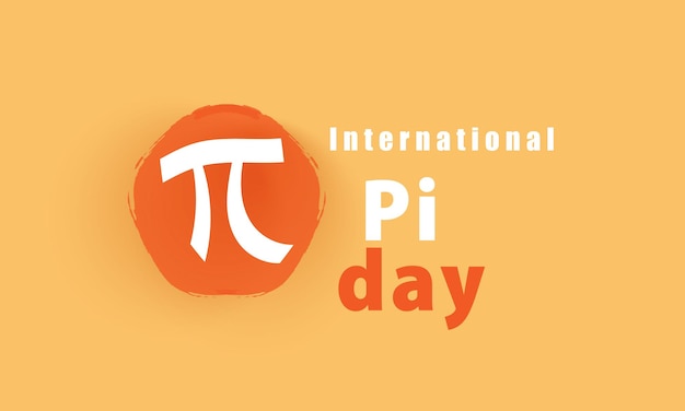 Diseño del día internacional pi vectorial