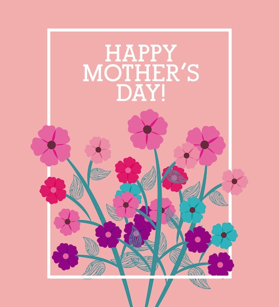 diseño del día de las madres felices