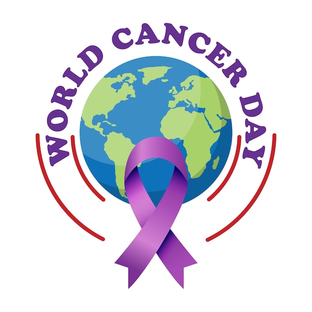 Diseño del día mundial del cáncer de vector