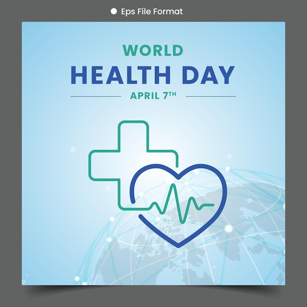 Diseño del día mundial de la salud vector premium