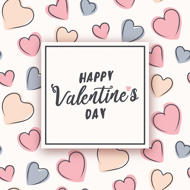 Diseño para el día de San Valentín con corazones de pastel