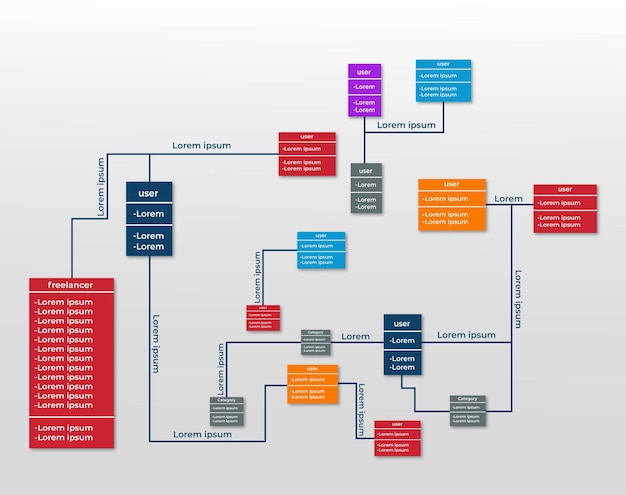 Vector diseño de diagrama de flujo infográfico