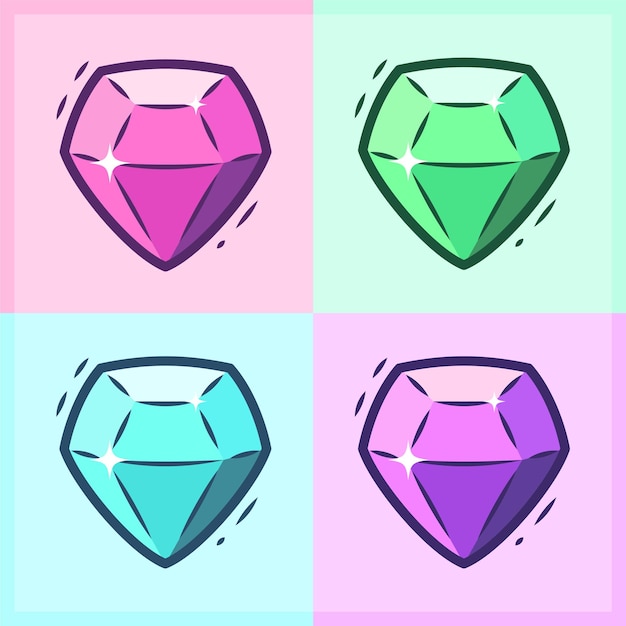 Diseño de diamantes vectoriales
