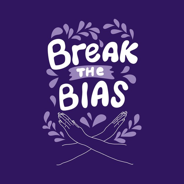 Diseño dibujado a mano para celebrar la campaña del día internacional de la mujer breakthebias