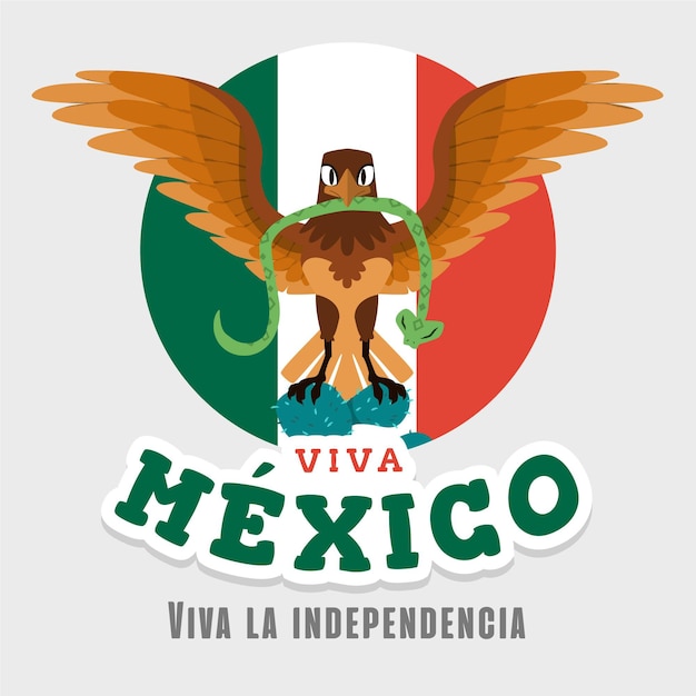 Vector diseño dibujado a mano independencia de méxico