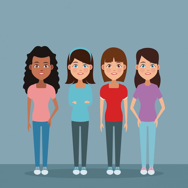 Diseño de dibujos animados de amistad