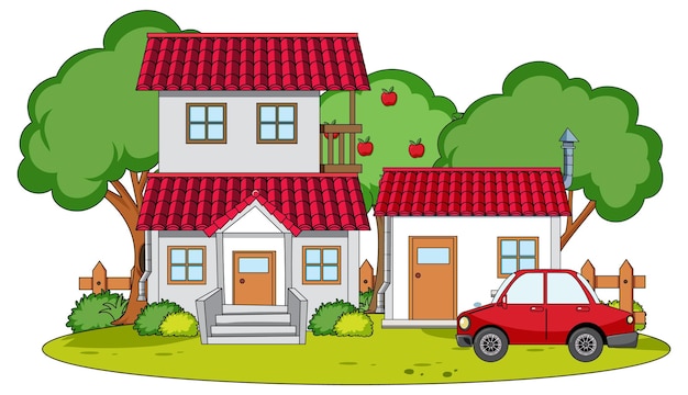 Diseño de dibujos animados de la casa Doodle
