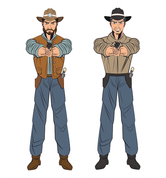 Diseño de dibujos animados de hombre vaquero