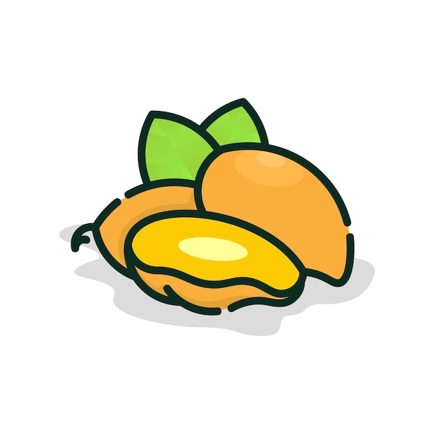 diseño de dibujos animados de ilustración de mango fresco