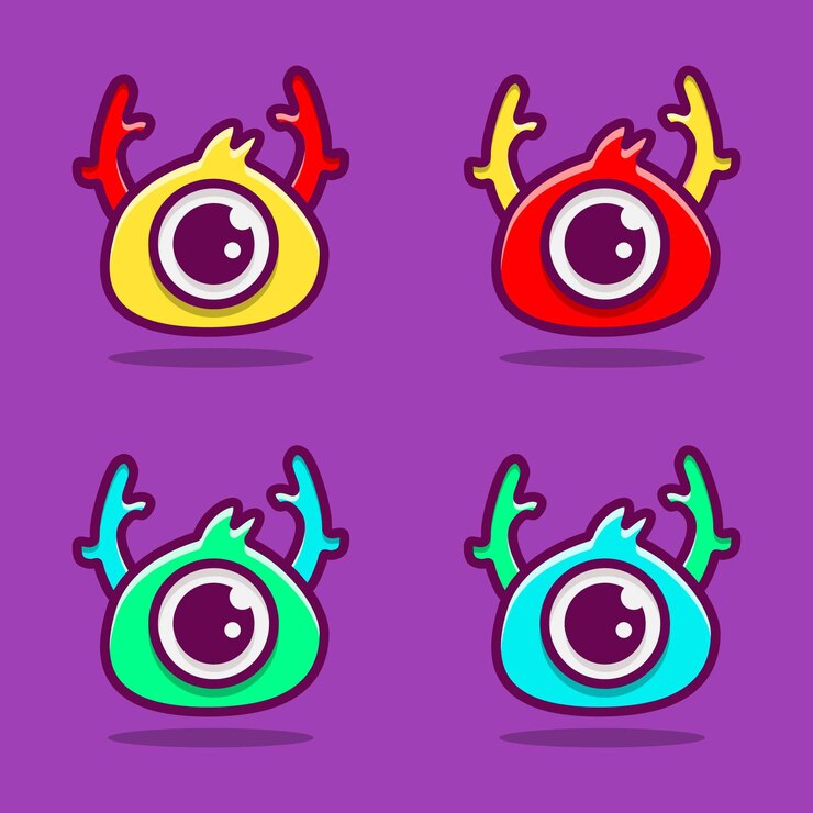 Vector diseño de dibujos animados de kawaii doodle monster