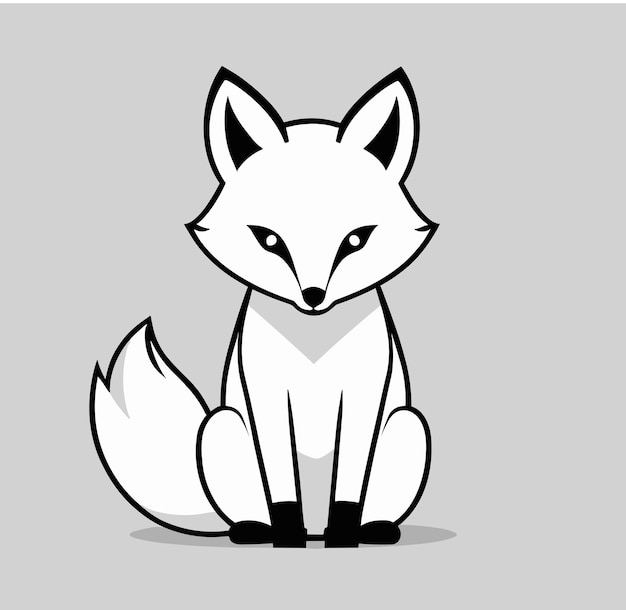 Diseño de dibujos animados lindo zorro vector ilustración