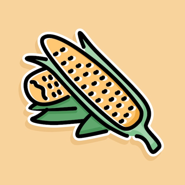 Vector diseño de dibujos animados de maíz