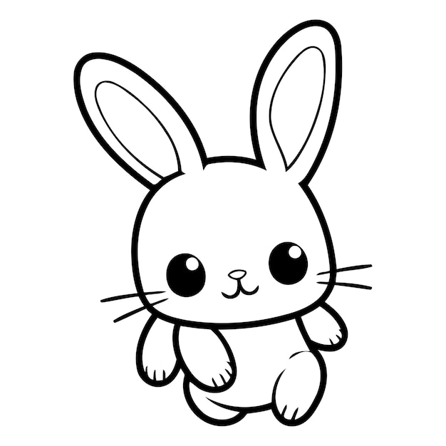 Vector diseño de dibujos animados de personajes de conejos, animales, zoológicos, vida, naturaleza y fauna. ilustración vectorial.