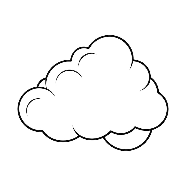 Diseño de dibujos de nubes Ilustración vectorial Clipart Eps
