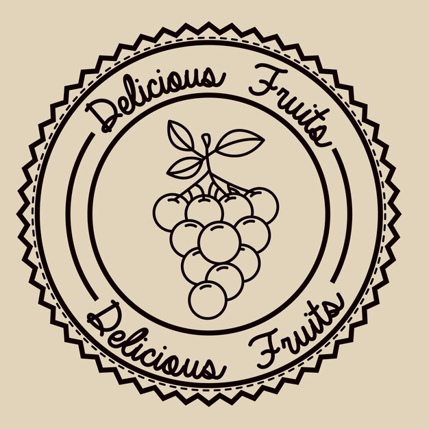 Vector diseño digital de frutas