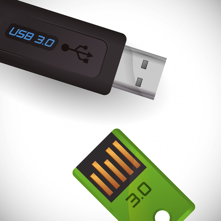 Vector diseño digital usb