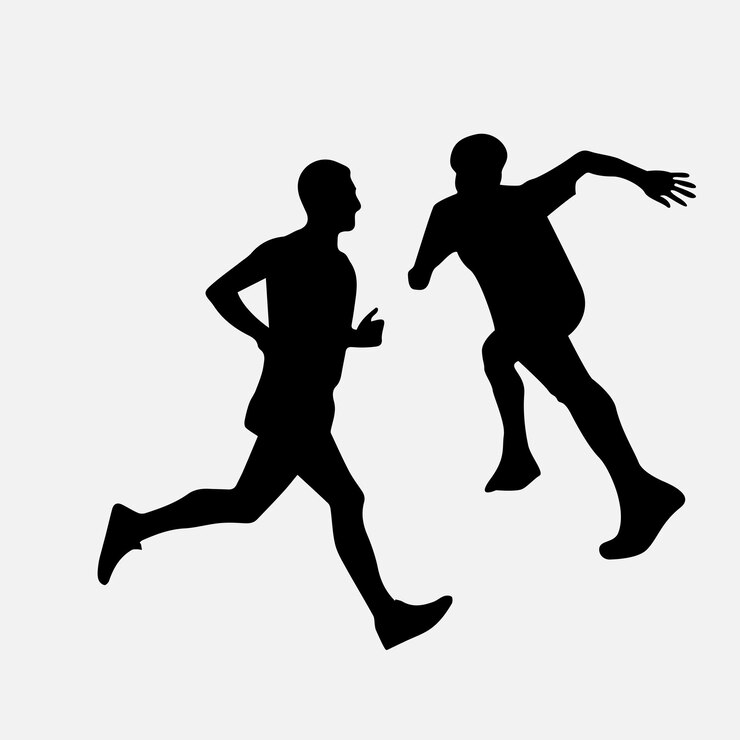 Diseño dinámico del hombre que corre rápido