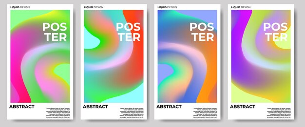 Diseño de diseño abstracto con estilo curvo moderno