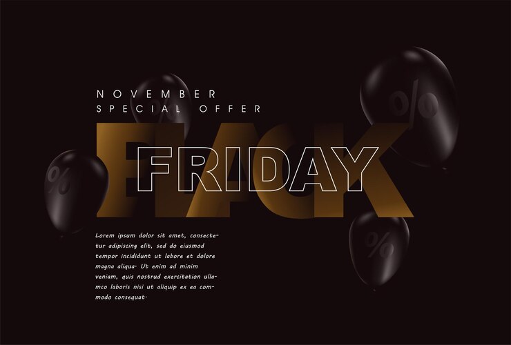 Vector diseño de diseño de banner de promoción de venta de viernes negro moderno