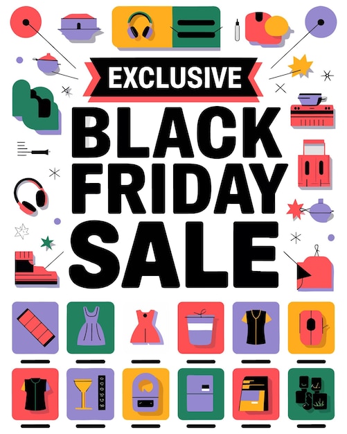 Diseño de diseño de banner de venta de viernes negro
