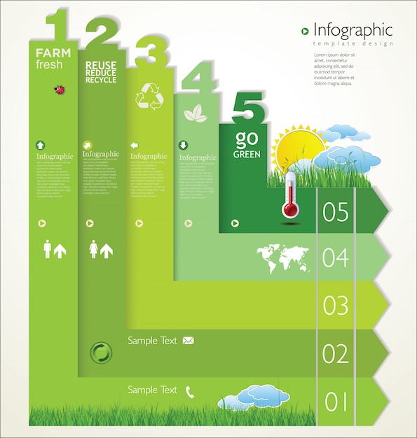 Vector diseño de diseño de la ecología moderna