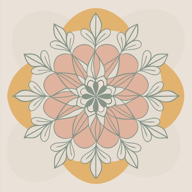 un diseño con un diseño de flores en amarillo y naranja
