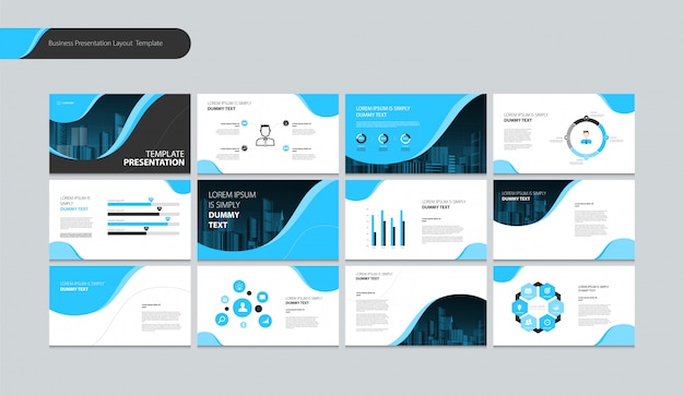 Vector diseño de diseño de página para folleto de presentación, libro, informe anual y perfil de la empresa