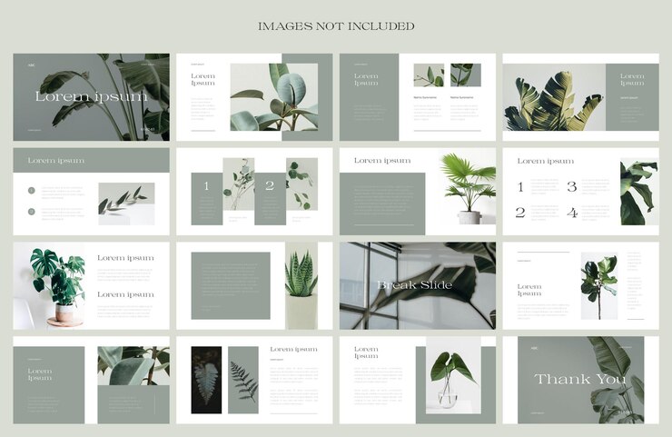 Vector diseño de diseño de presentación de tema de naturaleza moderna