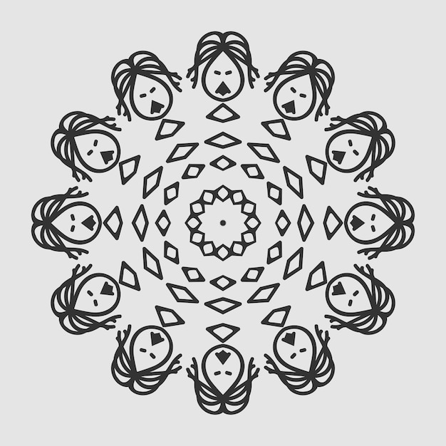 Diseño divertido de mandala.