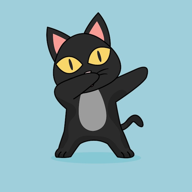 Diseño divertido del vector del gato de los gatos de la historieta divertida