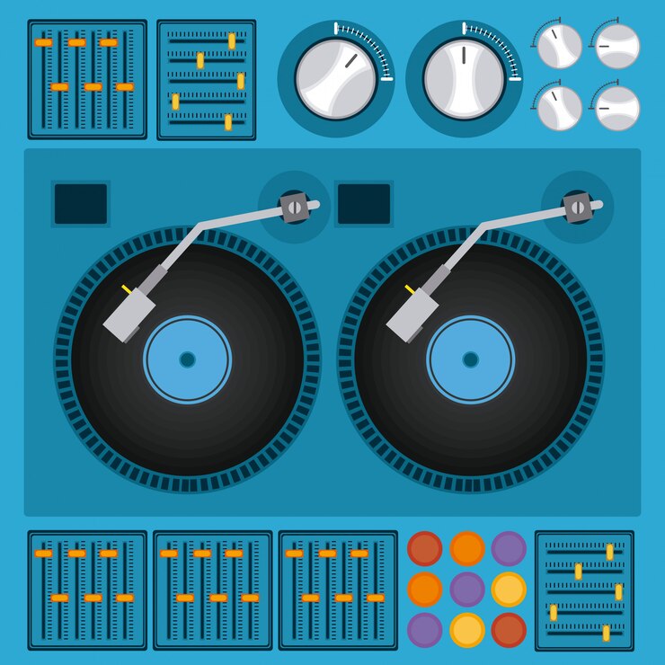 Vector diseño de dj