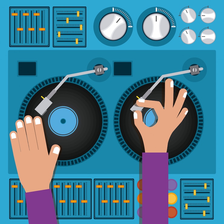 Vector diseño de dj