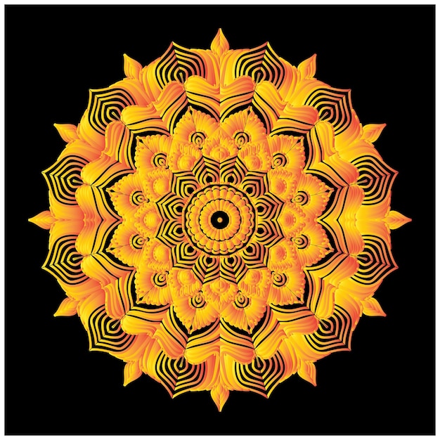 Diseño dorado de mandala