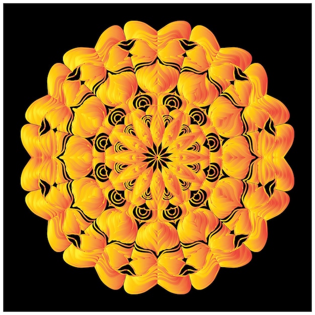 Diseño dorado de mandala