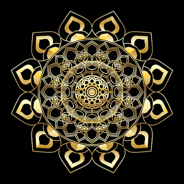 Diseño dorado de mandala