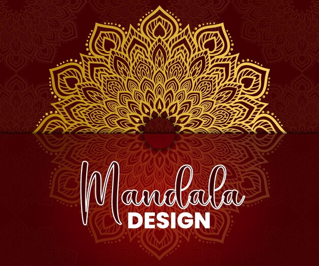 Diseño dorado de mandala