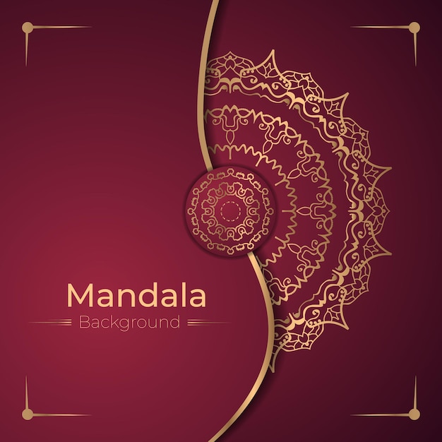 Diseño dorado de mandala